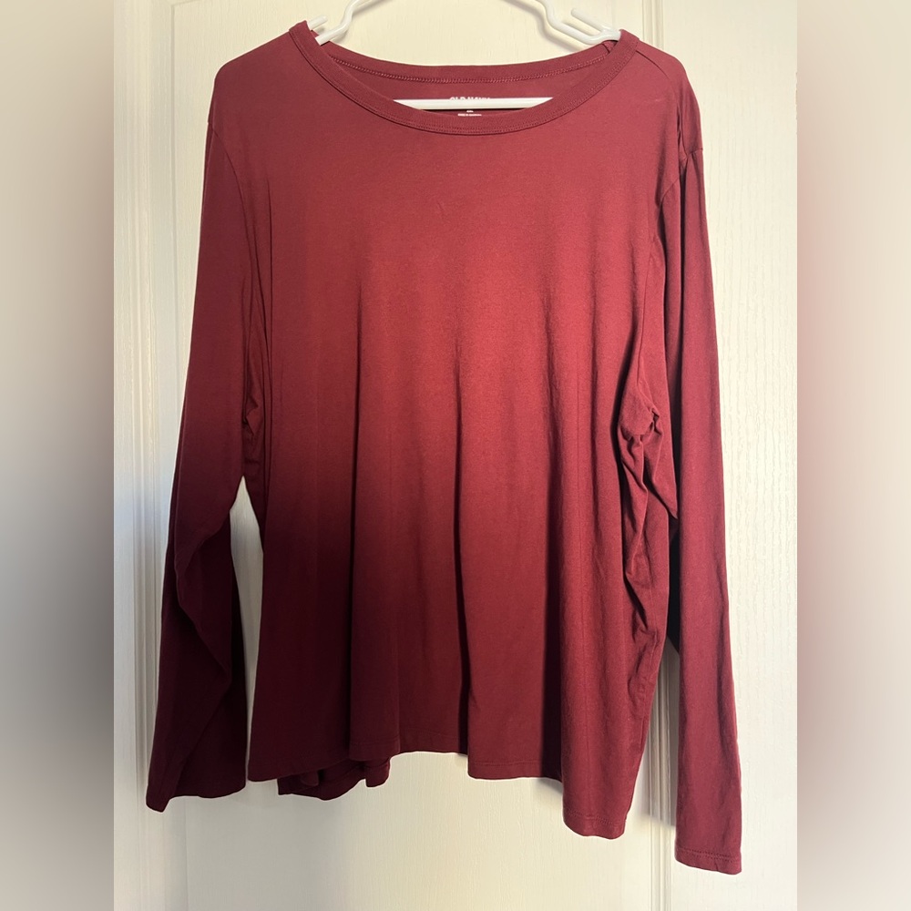 Old Navy Everyday maroon long sleeve t shirt.  XXL